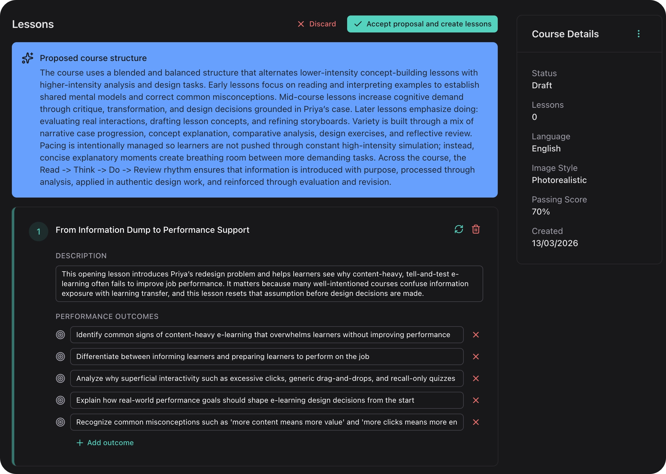 Review and Amend Lessons