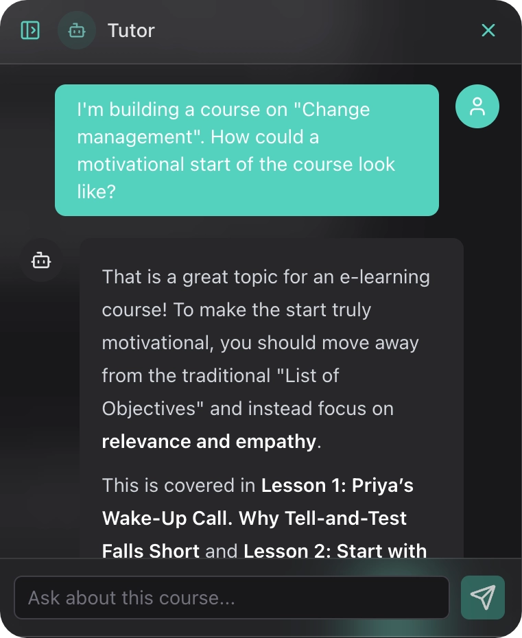 Learner support that doesn't hallucinate